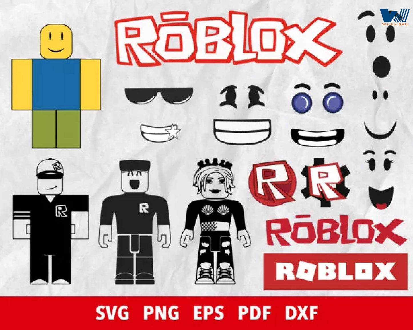 Roblox SVG Bundle - 300+ files Roblox SVG, EPS, PNG, DXF for Cricut, Silhouette