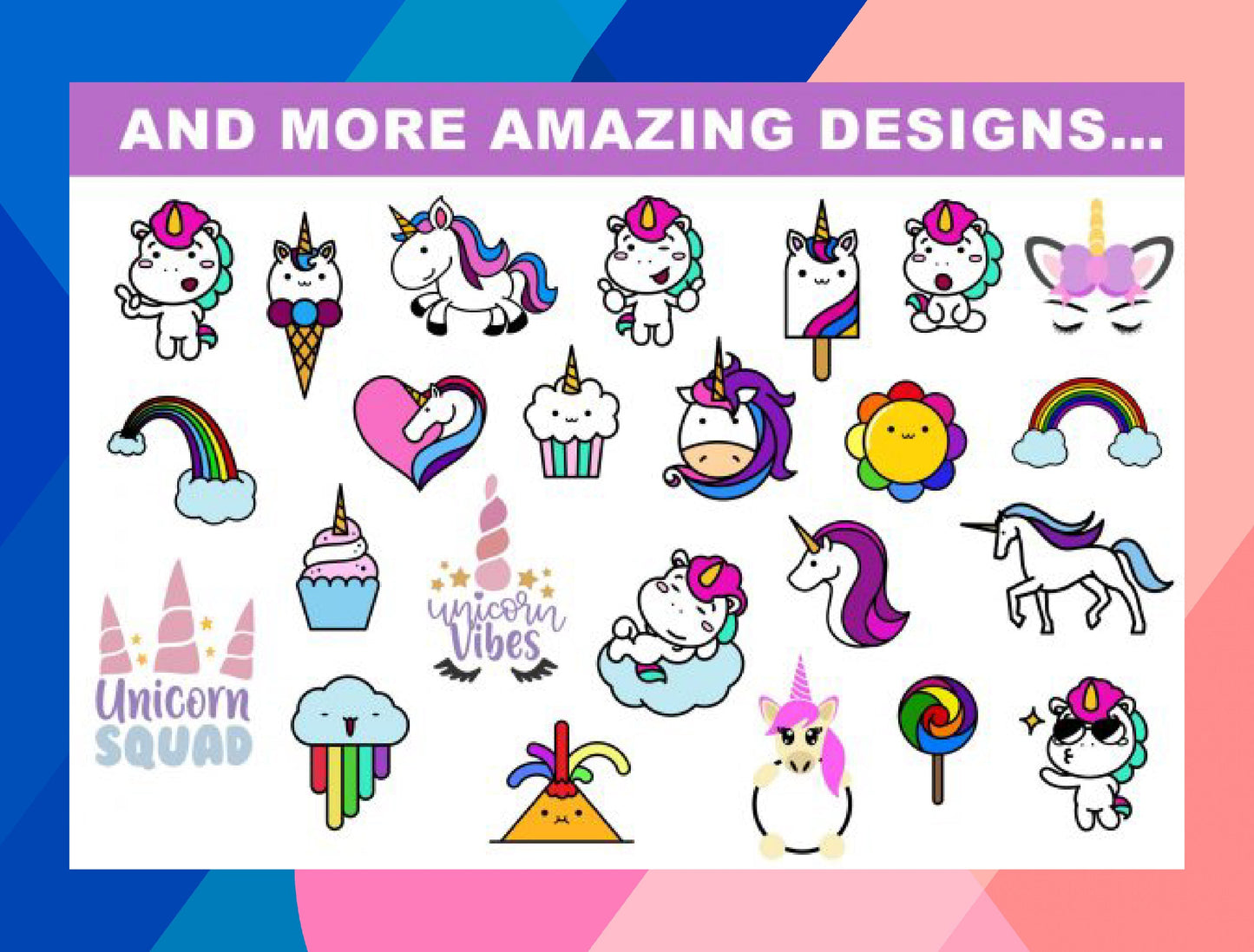 Unicorn SVG Bundle - 2000+ files Unicorn SVG, EPS, PNG, DXF for Cricut, Silhouette