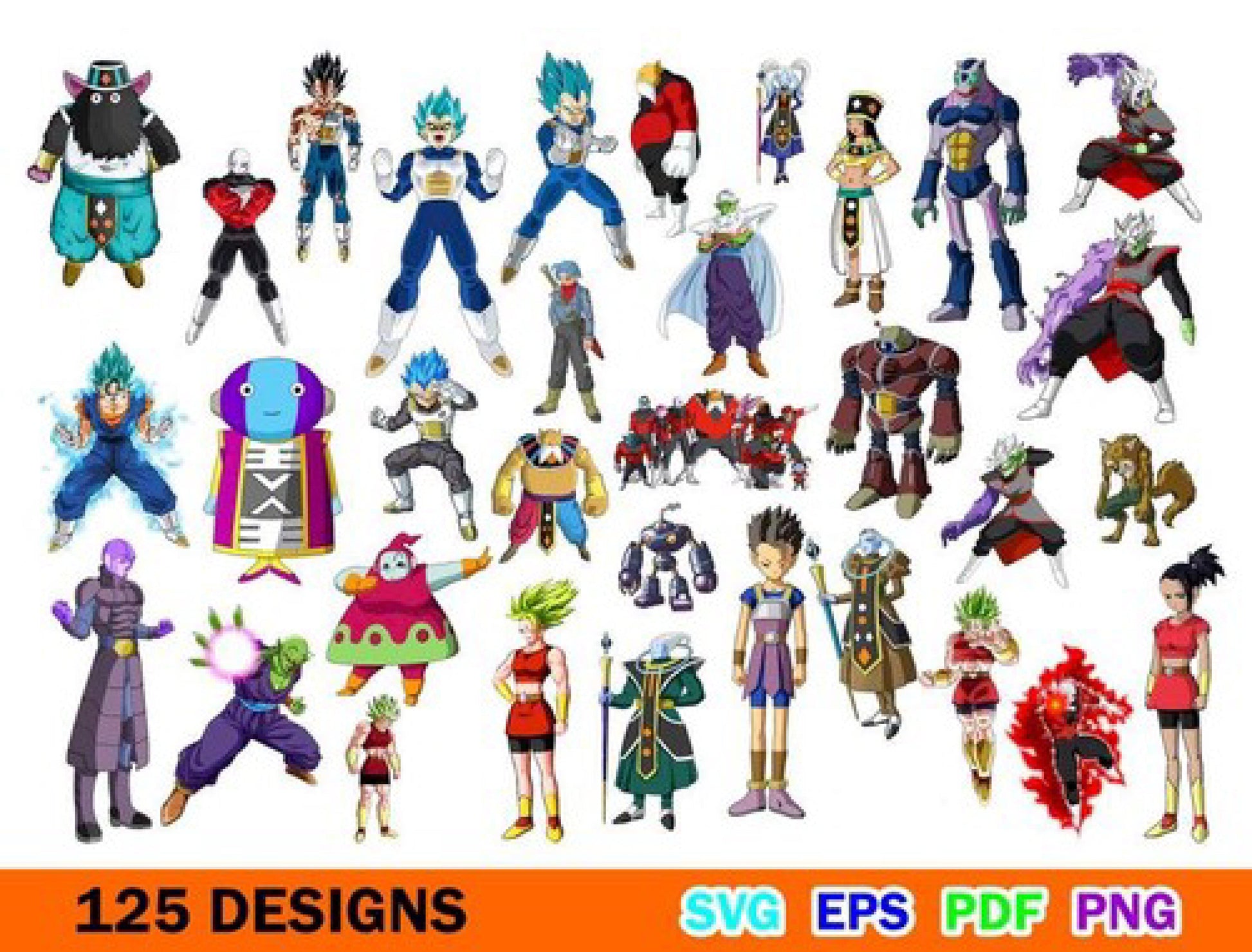 Dragon Ball SVG Bundle - 310+ files Dragon Ball SVG, EPS, PNG, DXF for Cricut, Silhouette