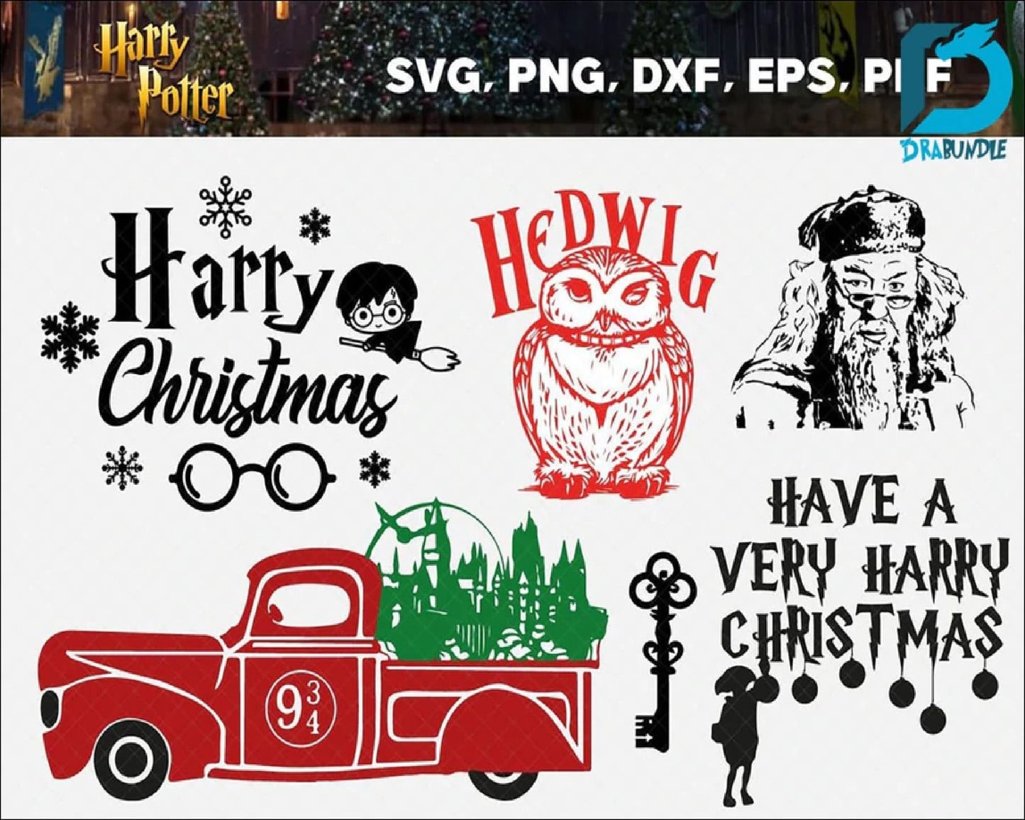 100+ file Harry potter bundle svg,Harry potter Christmas svg, Christmas svg,dxf,png ,Digital Dowload