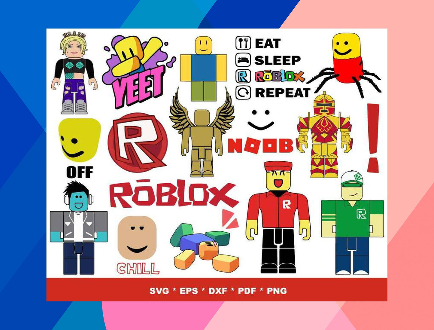 Roblox SVG Bundle - 1150+ files Roblox SVG, EPS, PNG, DXF for Cricut, Silhouette