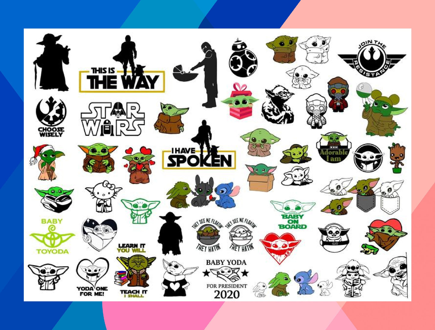 Star Wars SVG Bundle - 1800+ files Star Wars SVG, EPS, PNG, DXF for Cricut, Silhouette