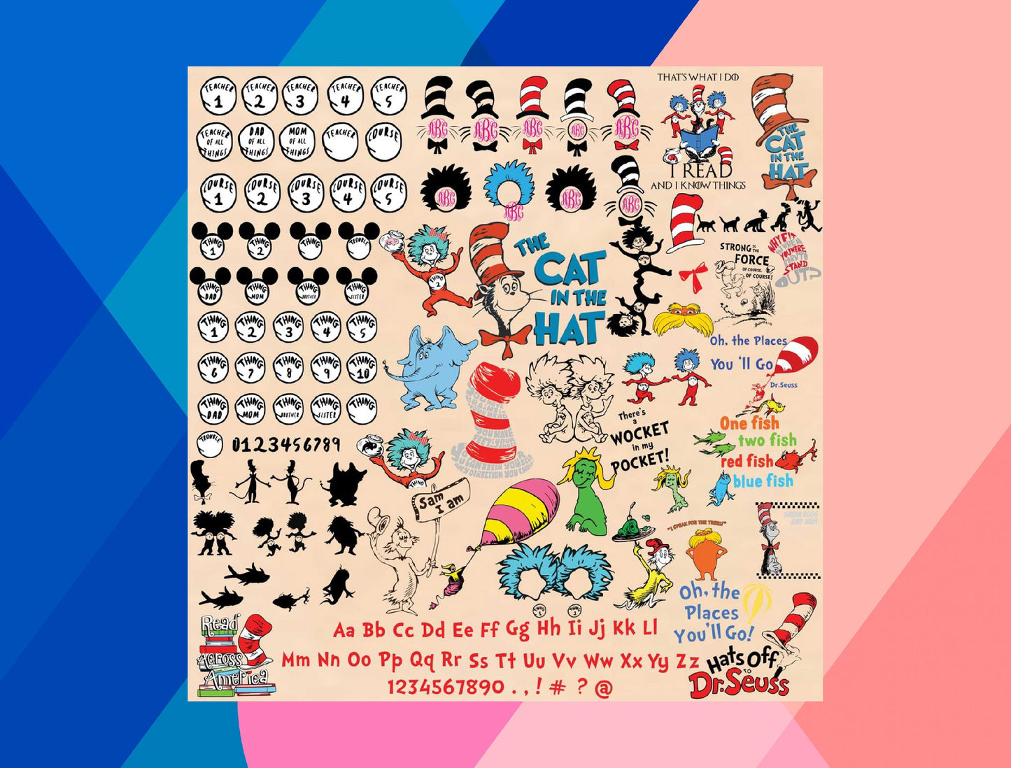 Dr Seuss SVG Bundle - 3750+ files Dr Seuss SVG, EPS, PNG, DXF for Cricut, Silhouette