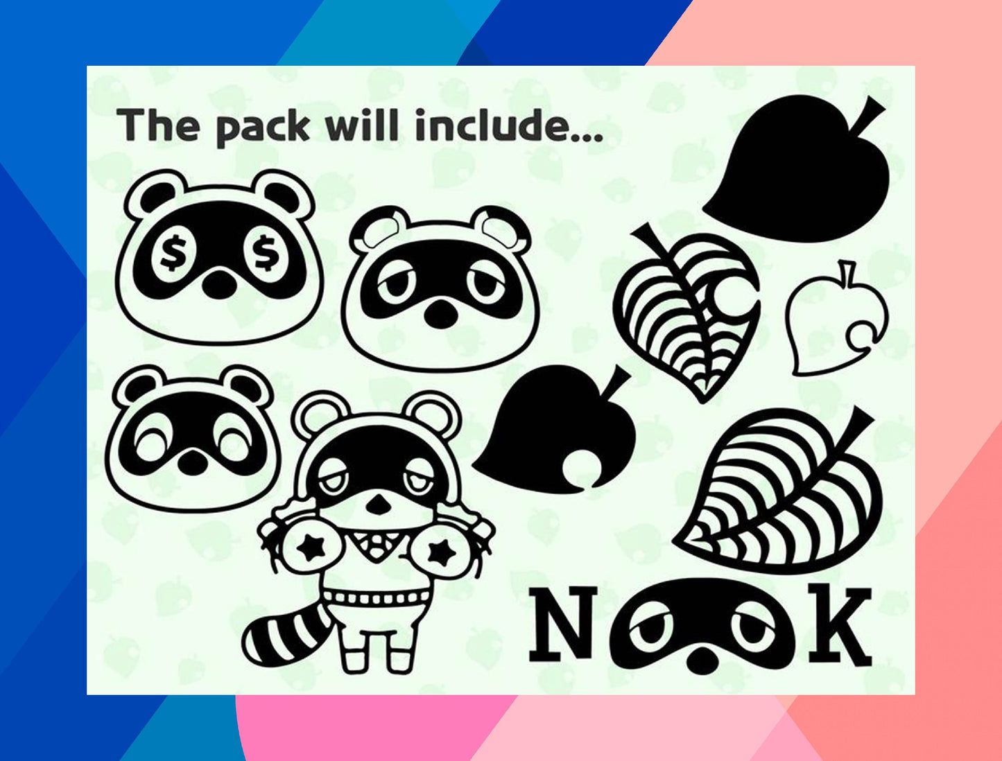 Animal Crossing SVG Bundle - 180+ files Animal Crossing SVG, EPS, PNG, DXF for Cricut, Silhouette