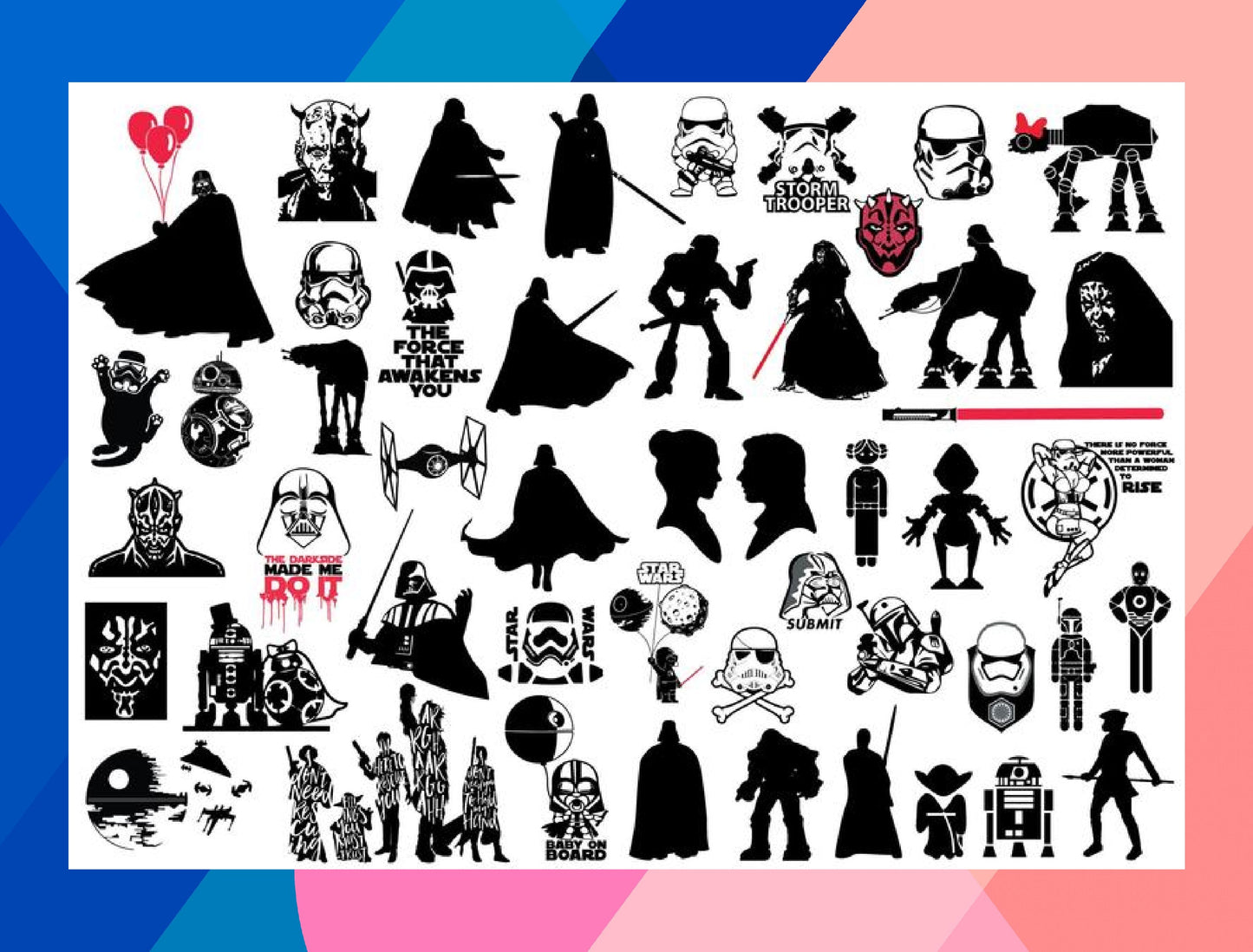 Star Wars SVG Bundle - 1800+ files Star Wars SVG, EPS, PNG, DXF for Cricut, Silhouette