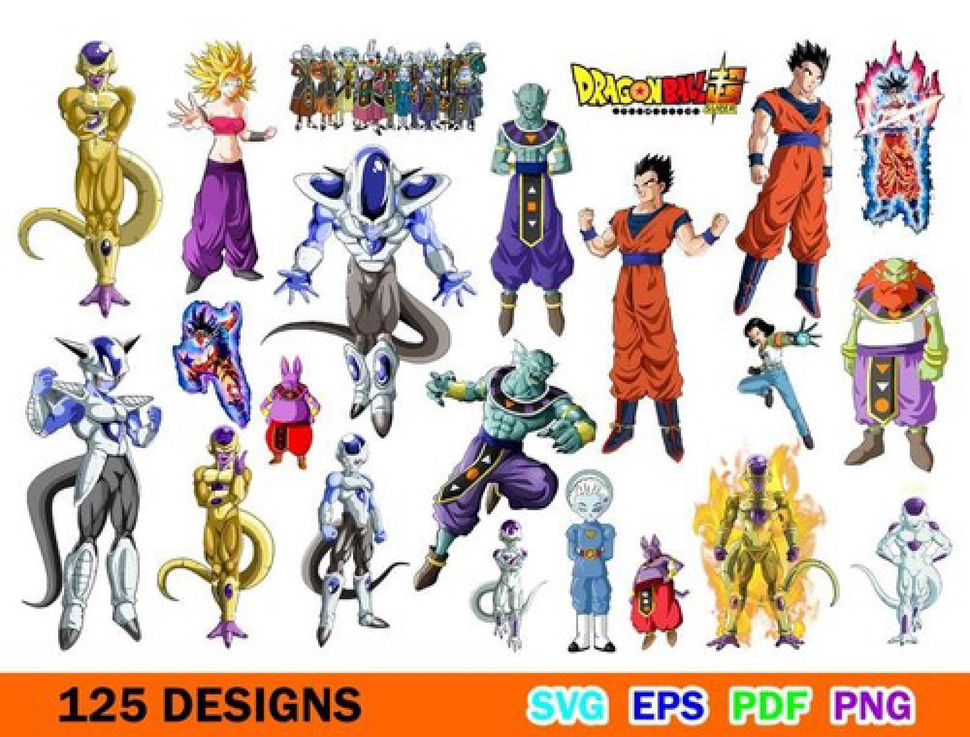 Dragon Ball SVG Bundle - 310+ files Dragon Ball SVG, EPS, PNG, DXF for Cricut, Silhouette