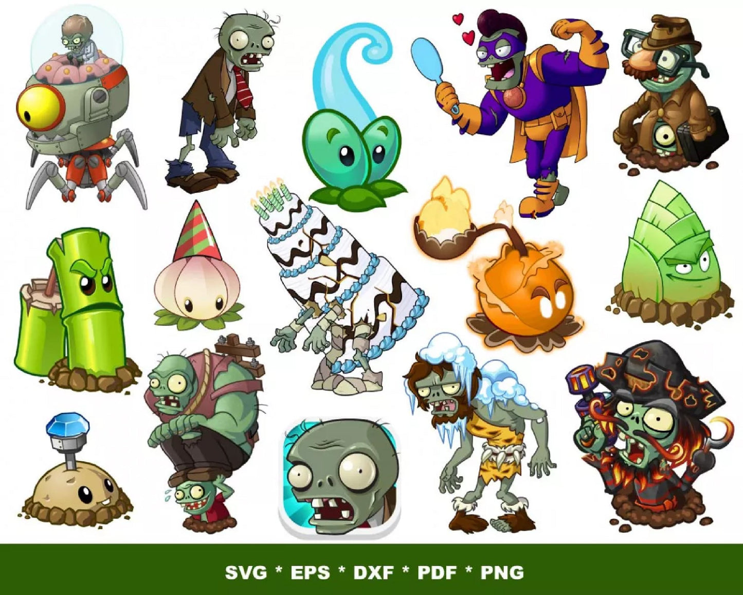 200+ file PLANTS VS ZOMBIES SVG BUNDLE , cricut , file cut , digital download