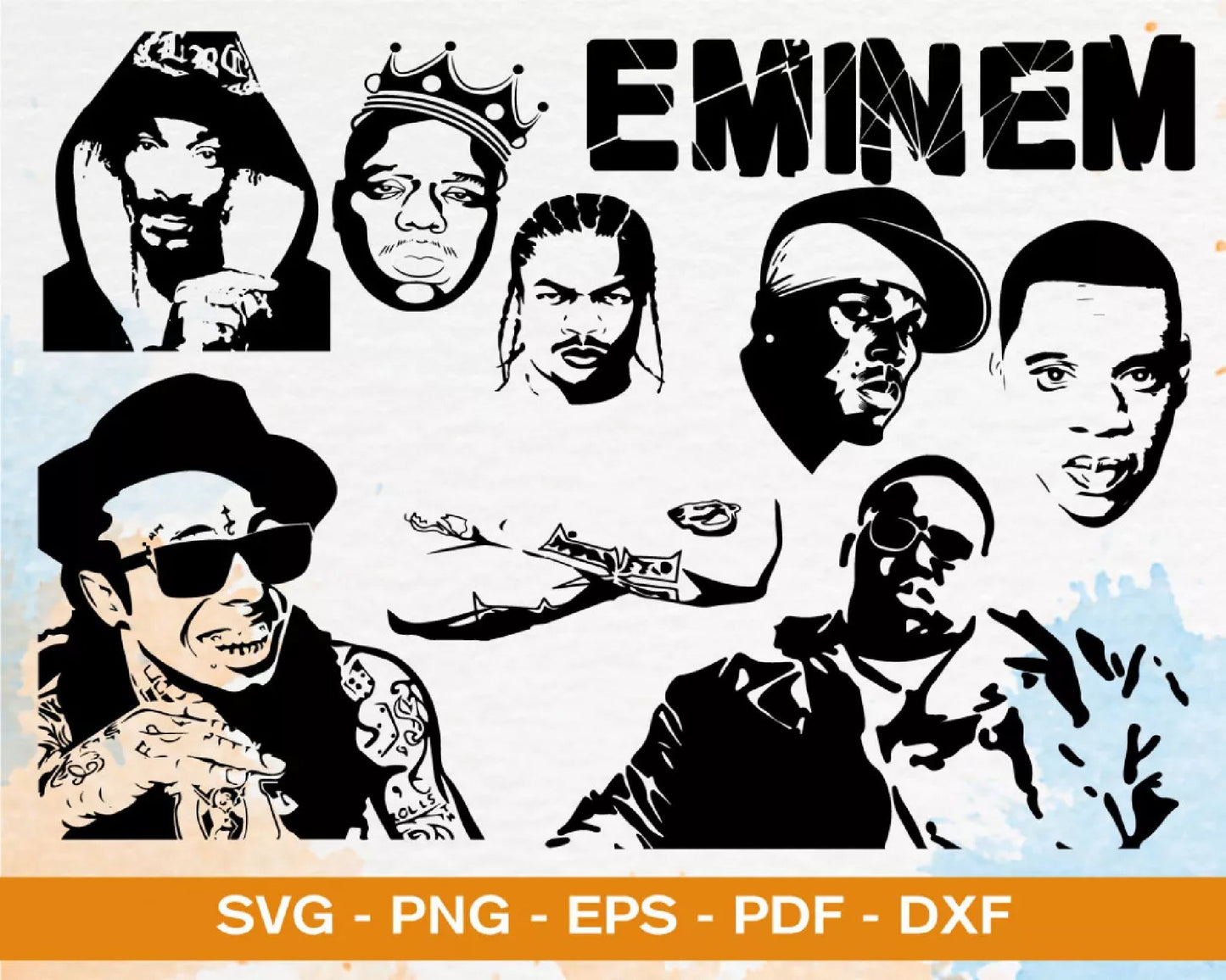 150+ file RAPPERS SVG BUNDLE , Cricut , File cut , Vector file , Silhouette Digital Dowload