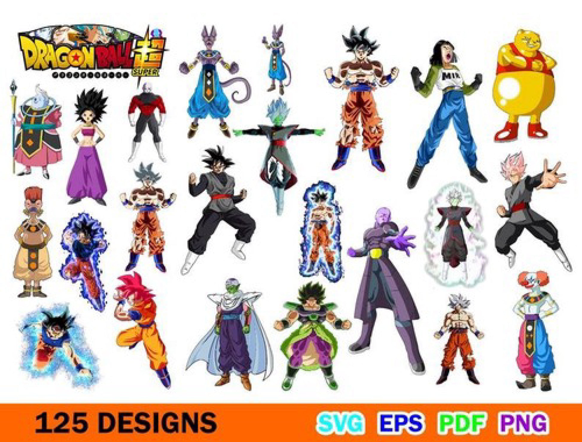 Dragon Ball SVG Bundle - 310+ files Dragon Ball SVG, EPS, PNG, DXF for Cricut, Silhouette