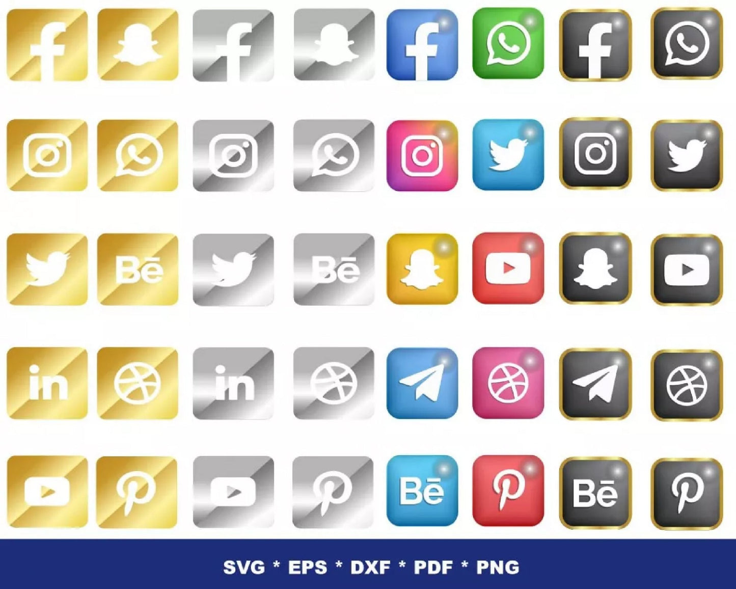 3000+ file Social Media SVG MEGA Bundle ,Cricut , File cut , Vector file , Silhouette Digital Dowload Digital Dowload
