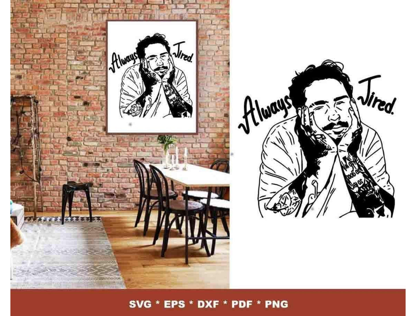 Post Malone SVG Bundle - 270+ files Post Malone SVG, EPS, PNG, DXF for Cricut, Silhouette