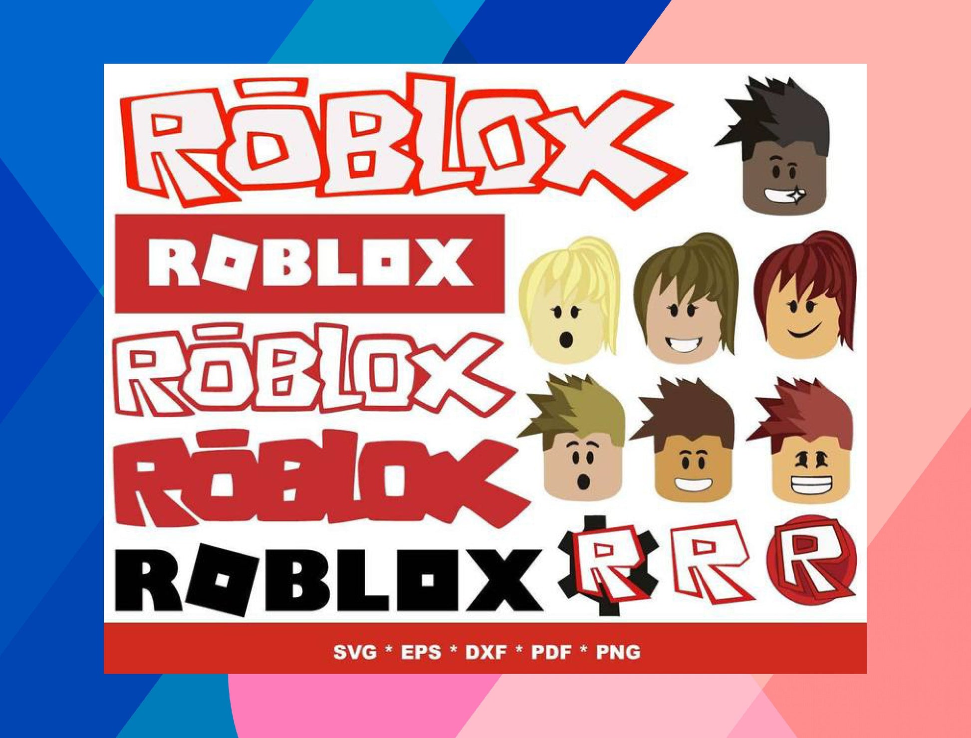 Roblox SVG Bundle - 1150+ files Roblox SVG, EPS, PNG, DXF for Cricut, Silhouette