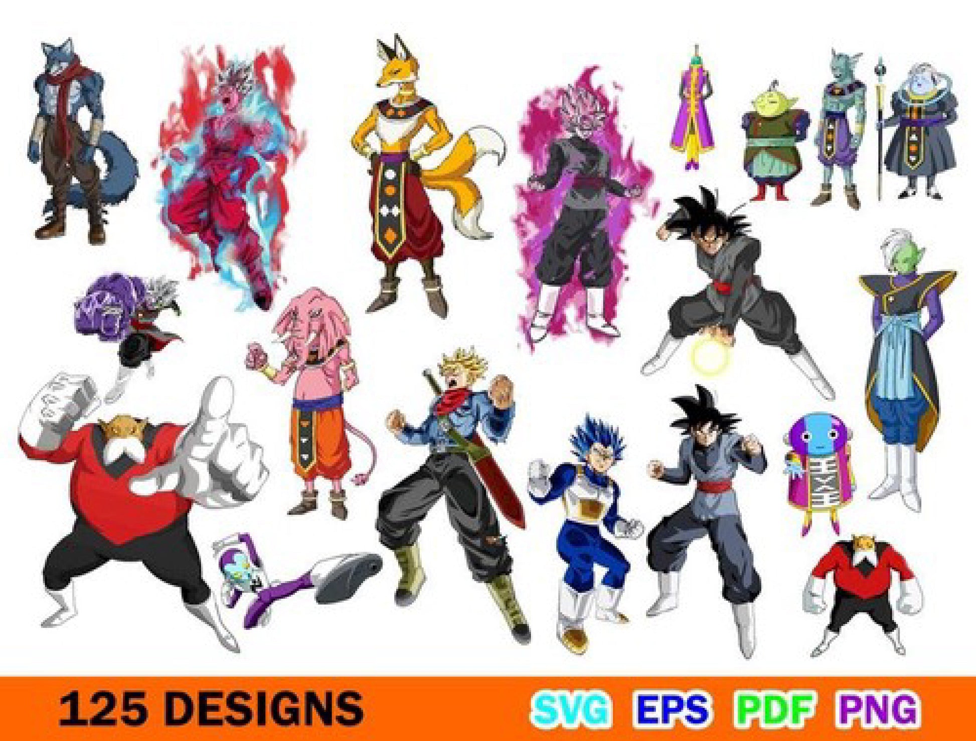 Dragon Ball SVG Bundle - 310+ files Dragon Ball SVG, EPS, PNG, DXF for Cricut, Silhouette