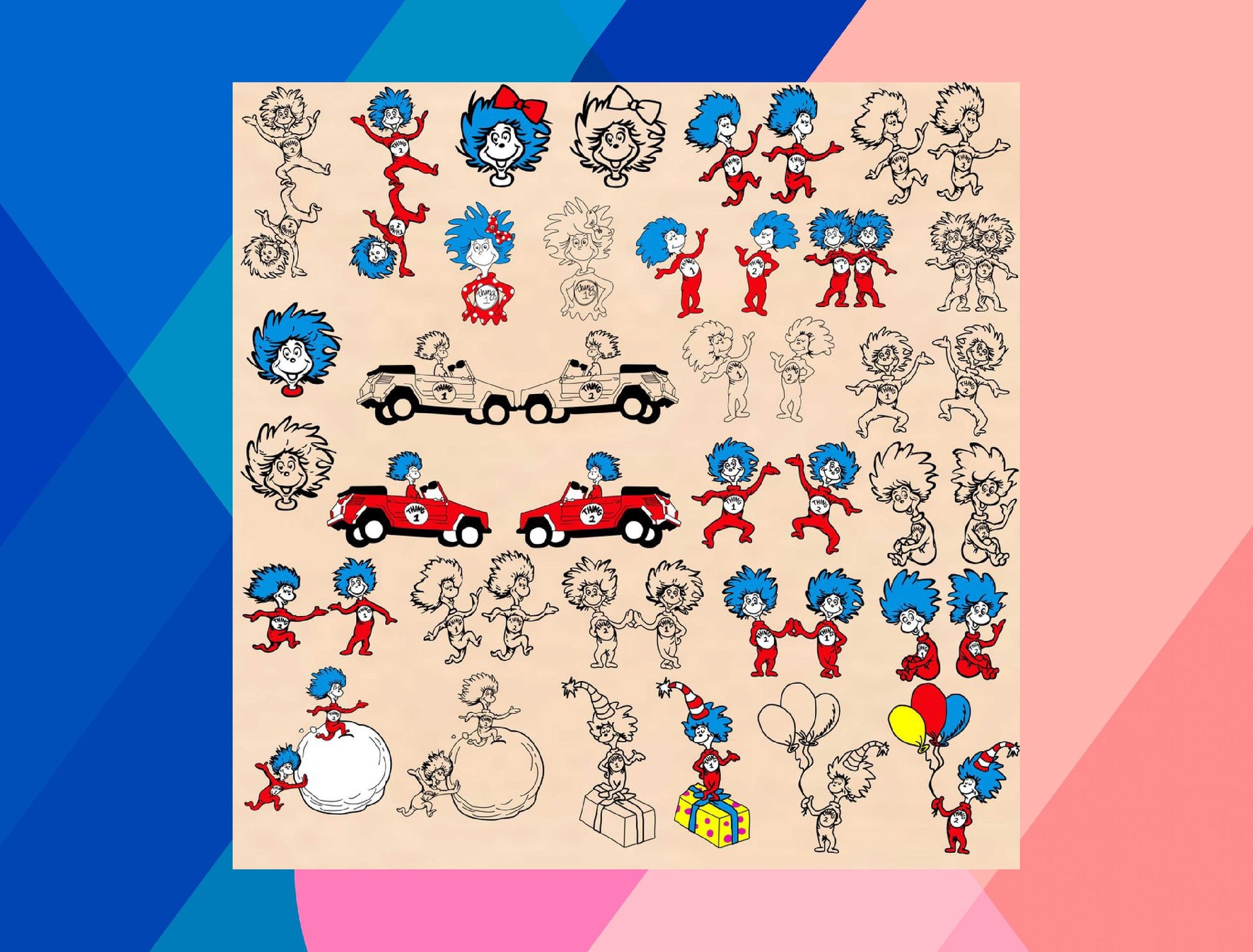 Dr Seuss SVG Bundle - 3750+ files Dr Seuss SVG, EPS, PNG, DXF for Cricut, Silhouette