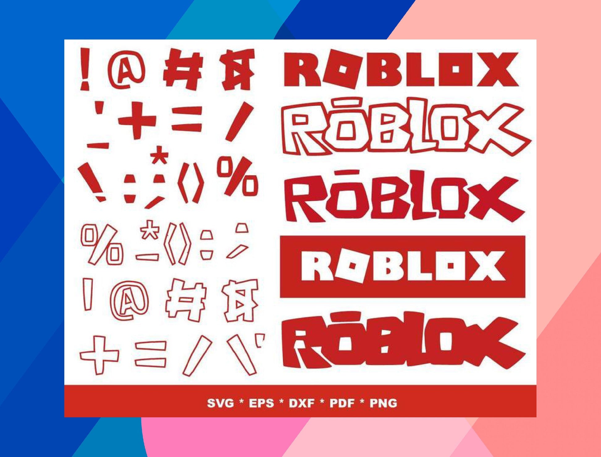 Roblox SVG Bundle - 1150+ files Roblox SVG, EPS, PNG, DXF for Cricut, Silhouette