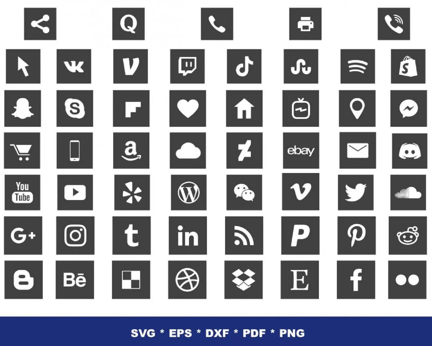 3000+ file Social Media SVG MEGA Bundle ,Cricut , File cut , Vector file , Silhouette Digital Dowload Digital Dowload