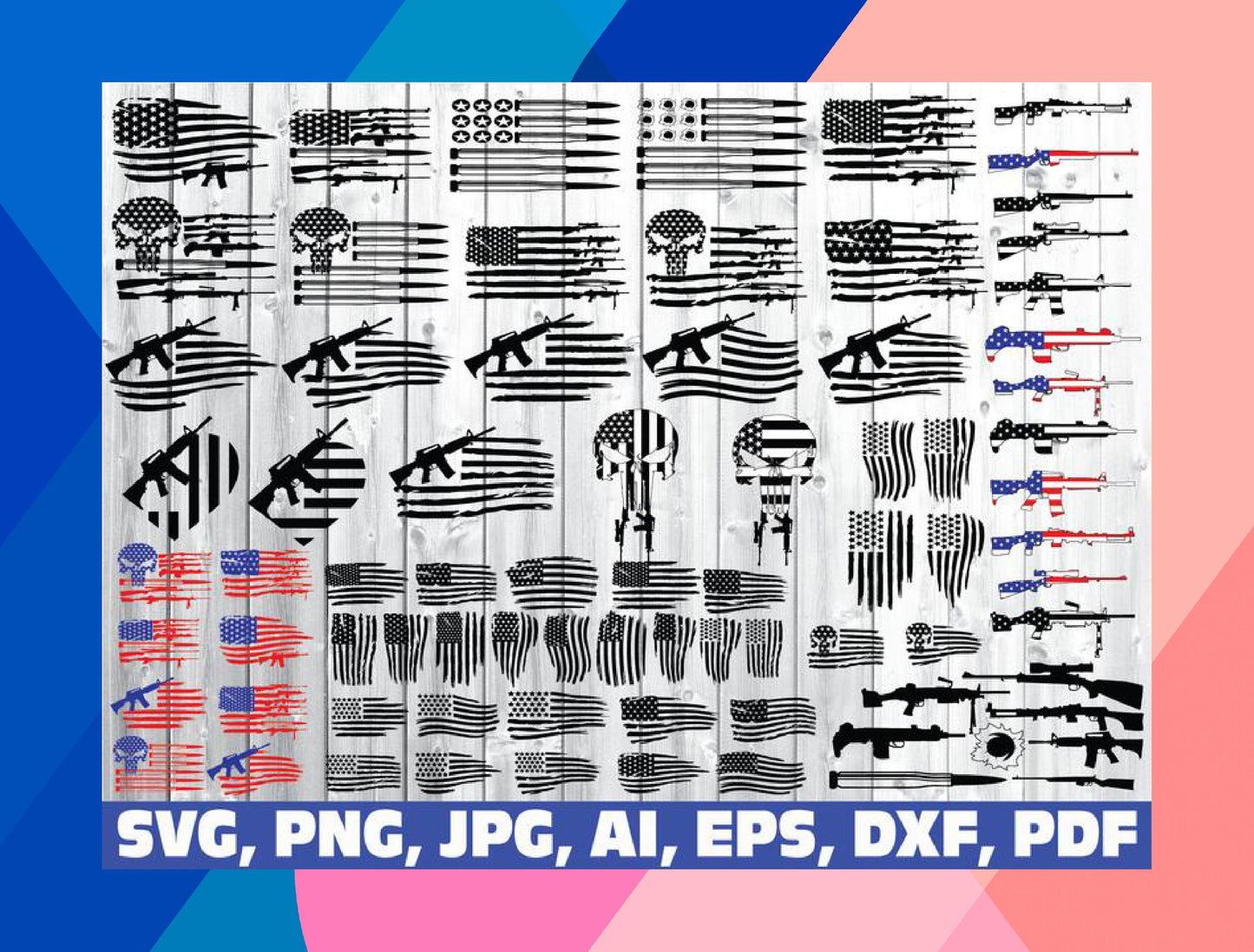 Flags SVG Bundle - 1000+ files Flags SVG, EPS, PNG, DXF for Cricut, Silhouette