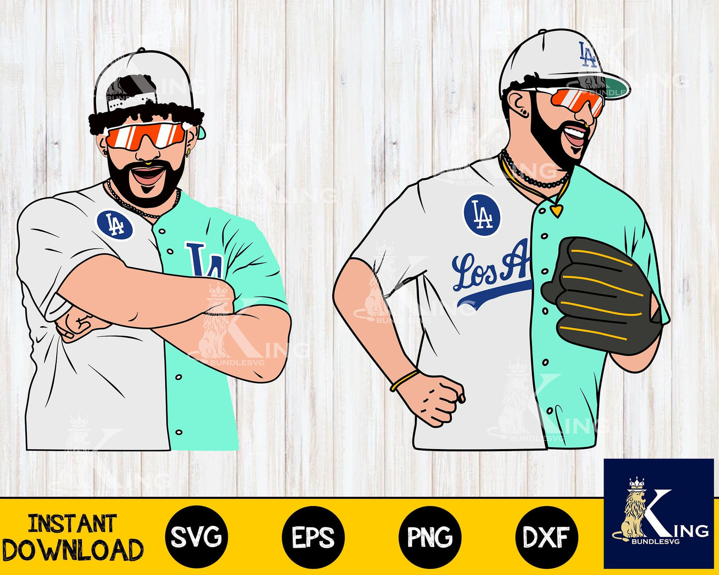 Bad Bunny Los Angeles bundle svg,100+ file Bad Bunny Los Angeles PNG SVG , file cut , for Cricut, Silhouette , digital download