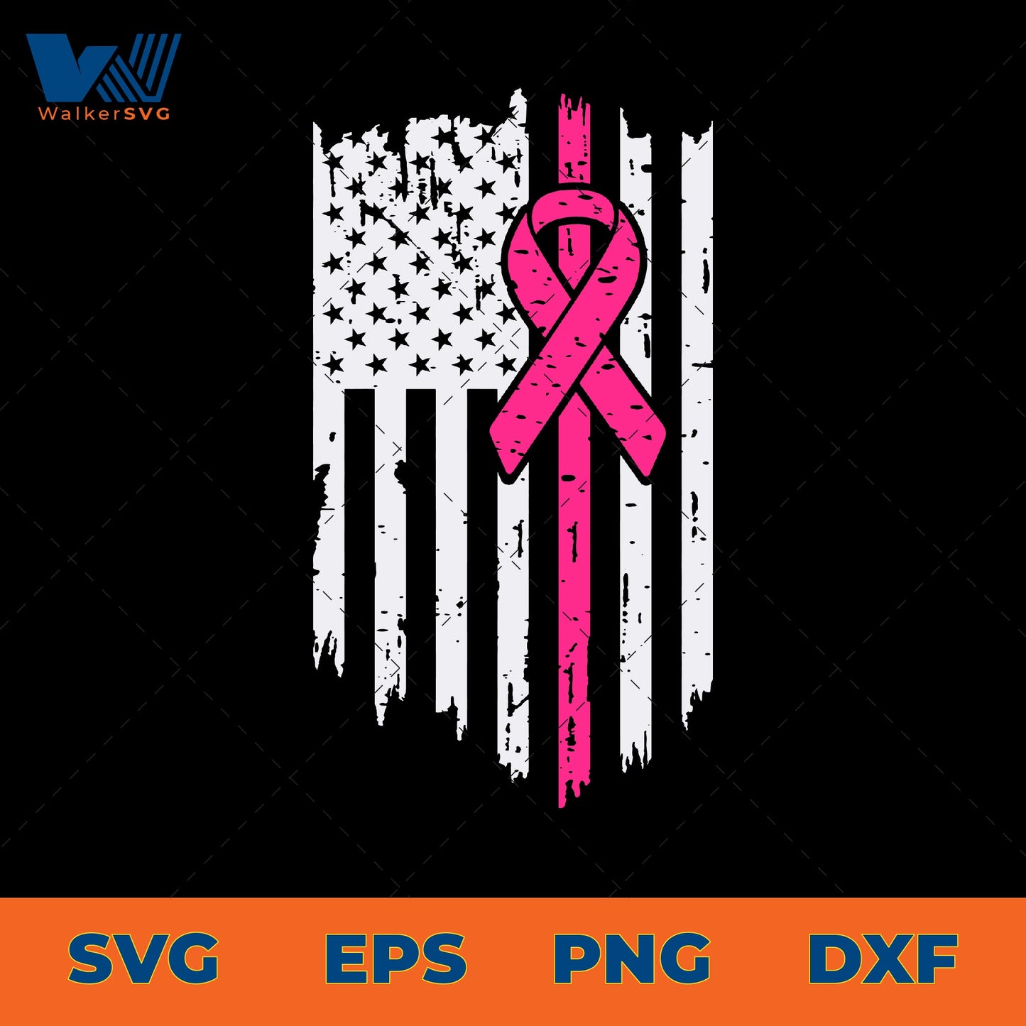 Breast Cancer Flag SVG