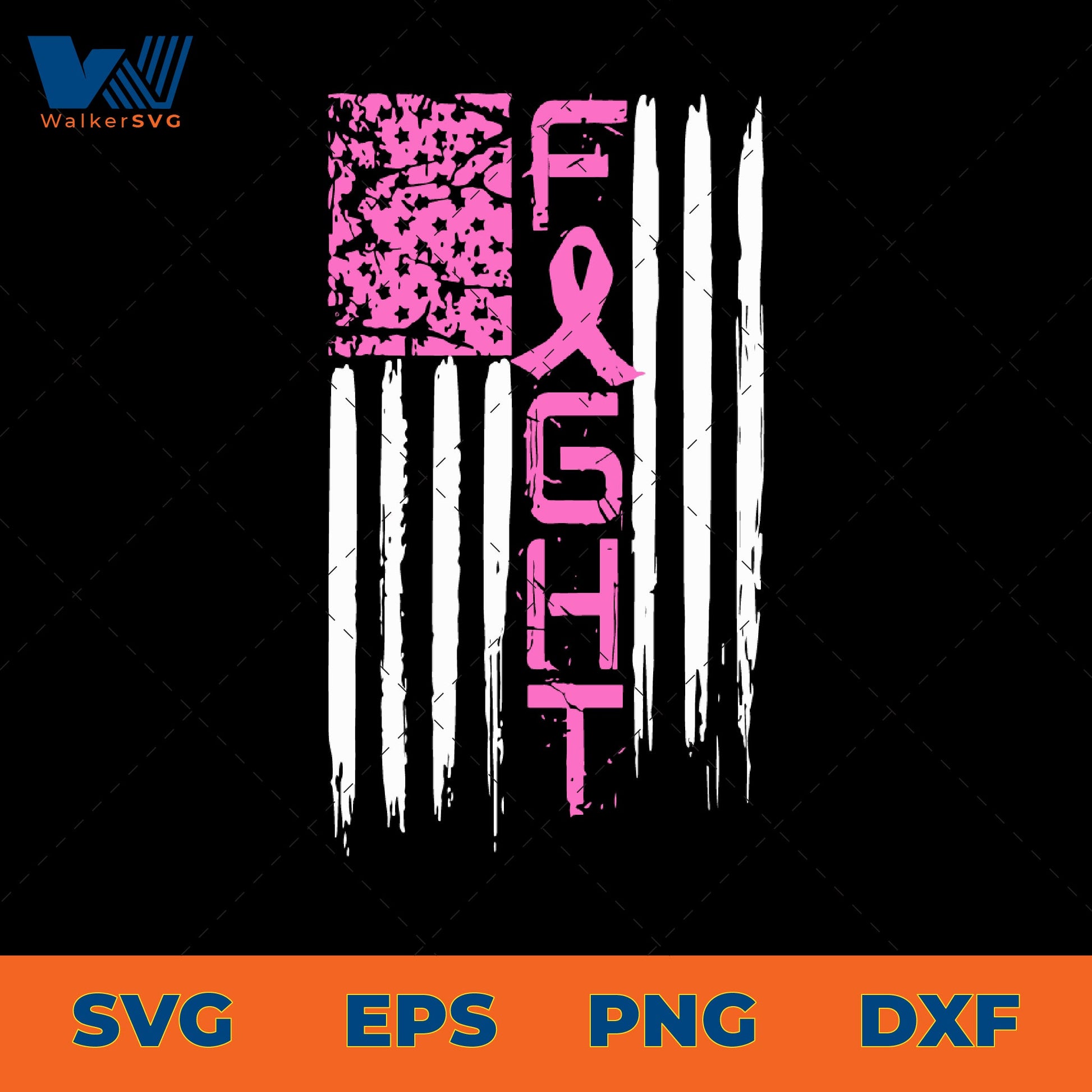 Fight Breast Cancer Flag SVG