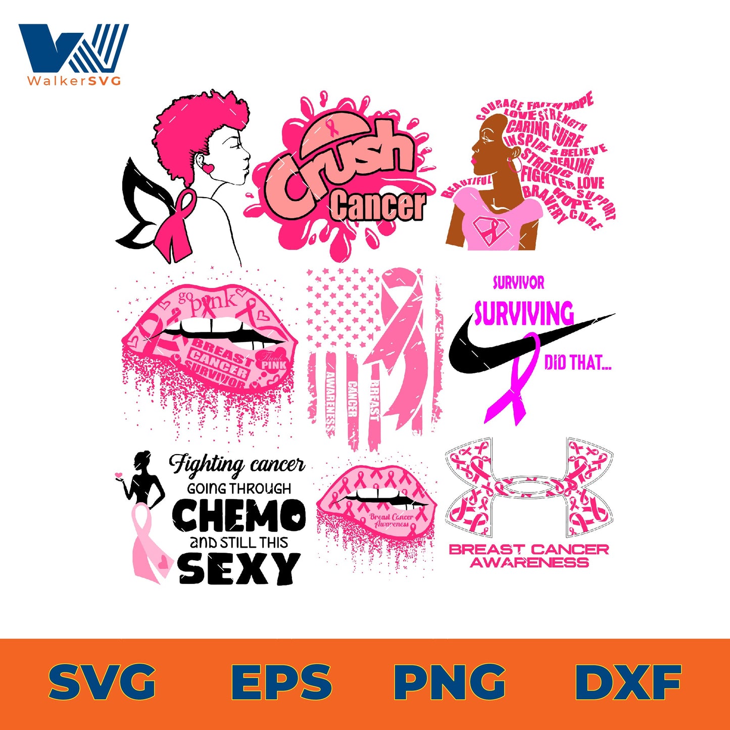 Breast Cancer Awareness SVG Bundle