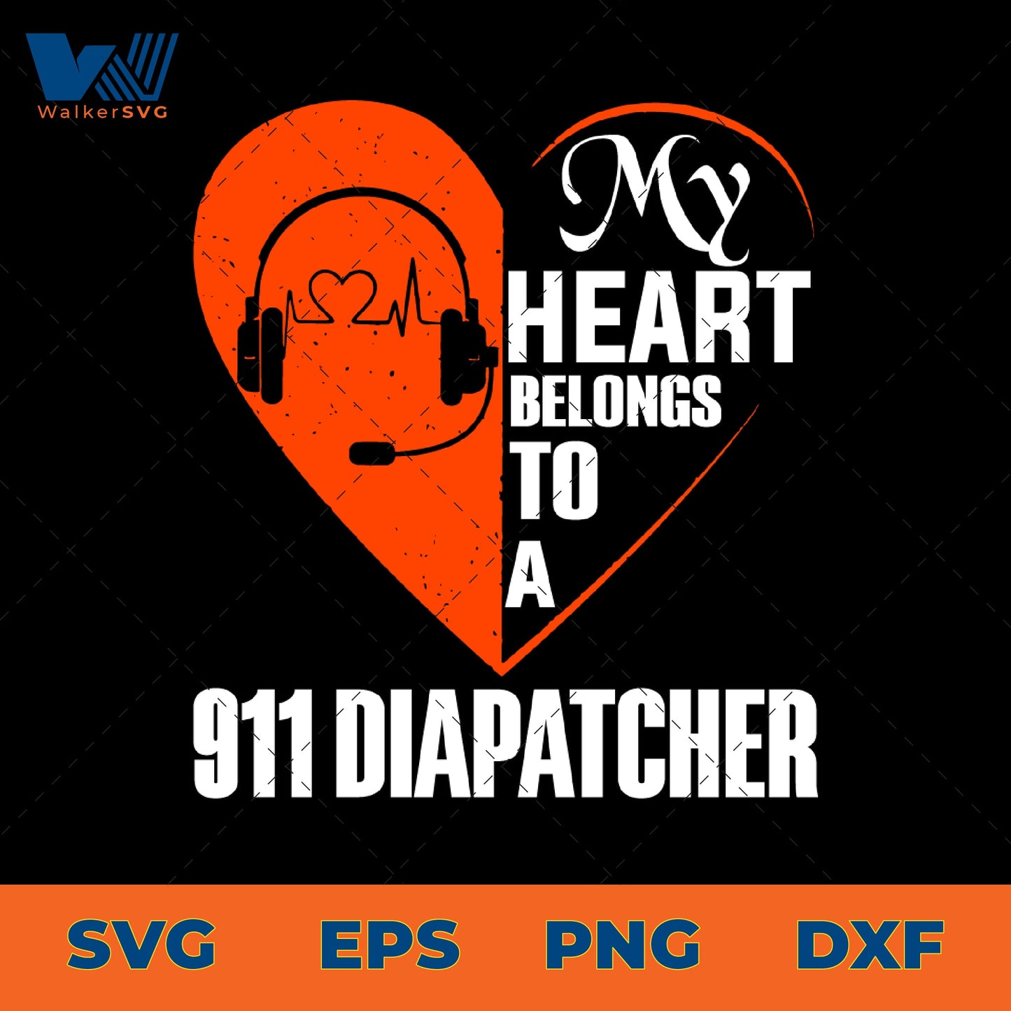 My Heart Belongs To A 911 Dispatcher SVG