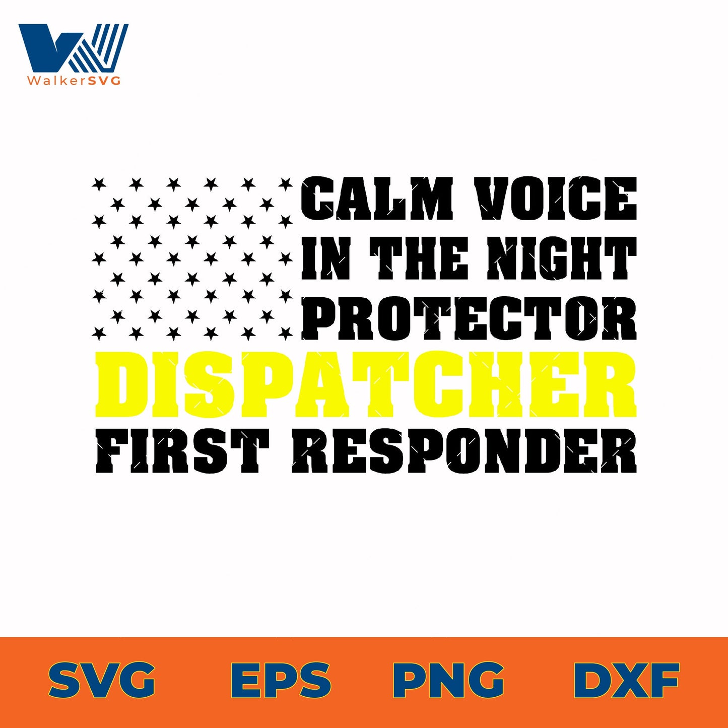 Calm Voice In The Night Protector, Dispatcher First Responder SVG