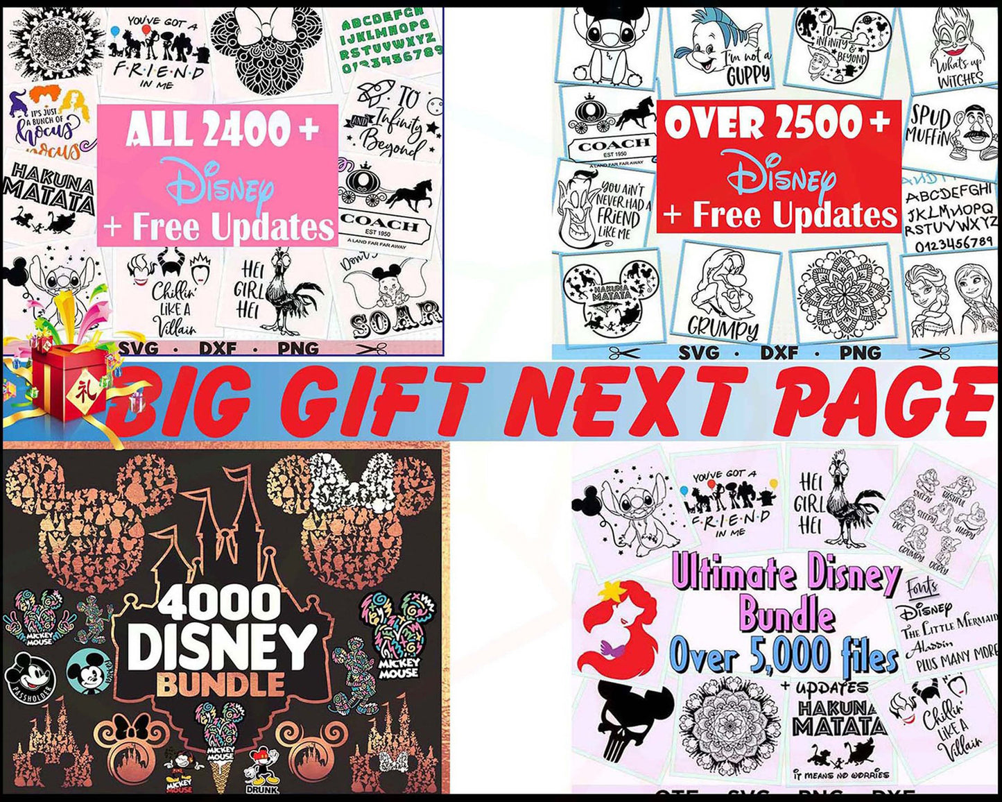 79.999+ file Disney bundle svg, Disney svg,dxf,png,eps, cricut , file cut , Silhouette, Digital Dowload