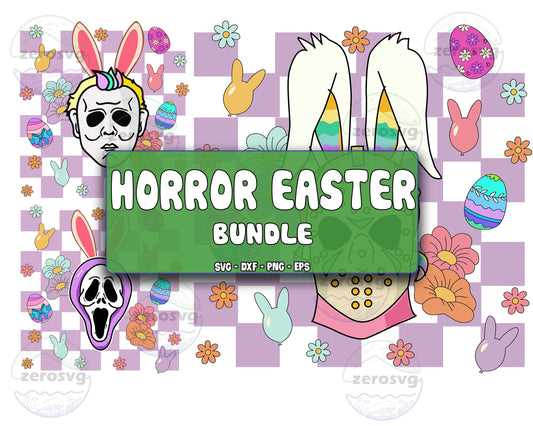 Funny Easter svg, Cute Horror svg, Horror Easter SVG, EPS, PNG, DXF for Cricut, Silhouette