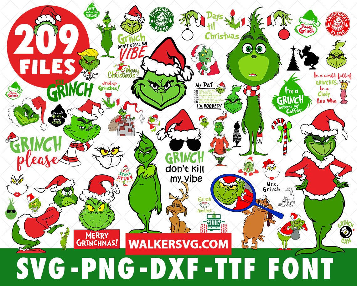 1500+ file Grinch Bundle SVG, Grinch SVG,Cutting Image,  cricut , file cut , digital download