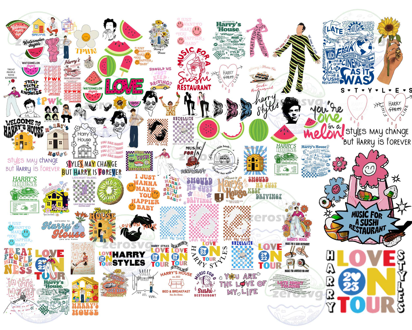 Harry Styles svg bundle ,170+ file Harry Styles House - Love on Tour 2023 SVG DXF EPS PNG, Different File Types , Cutting Image, File Cut , Digital Download, Instant Download