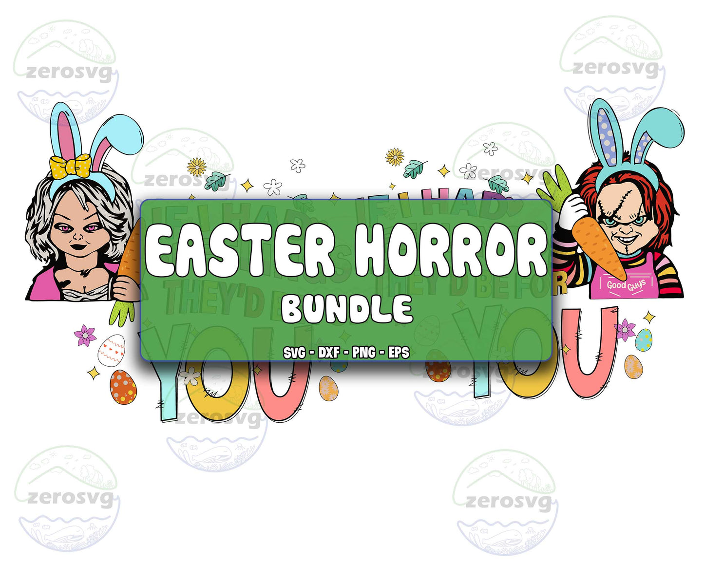 If I Had Feelings svg,Easter Horror   SVG, EPS, PNG, DXF for Cricut, Silhouette, digital download