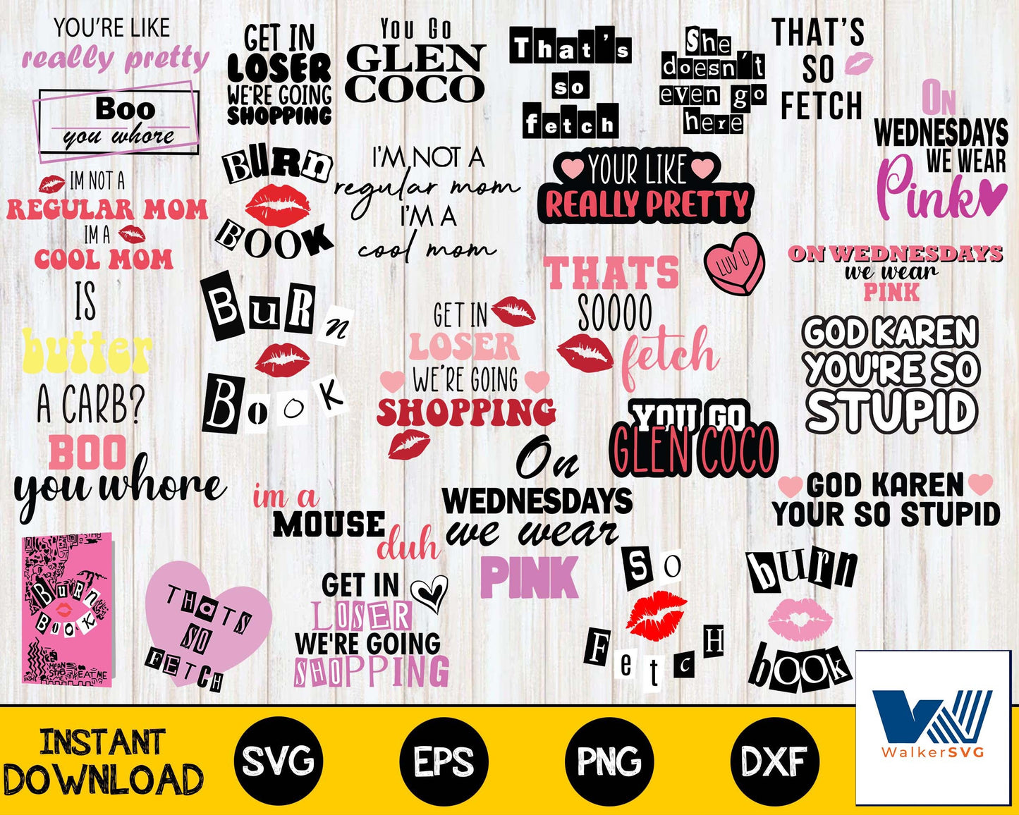 Mean Girls svg, Mean Girls Bundle svg ,bundle halloween svg, file cut , for Cricut, Silhouette , digital download