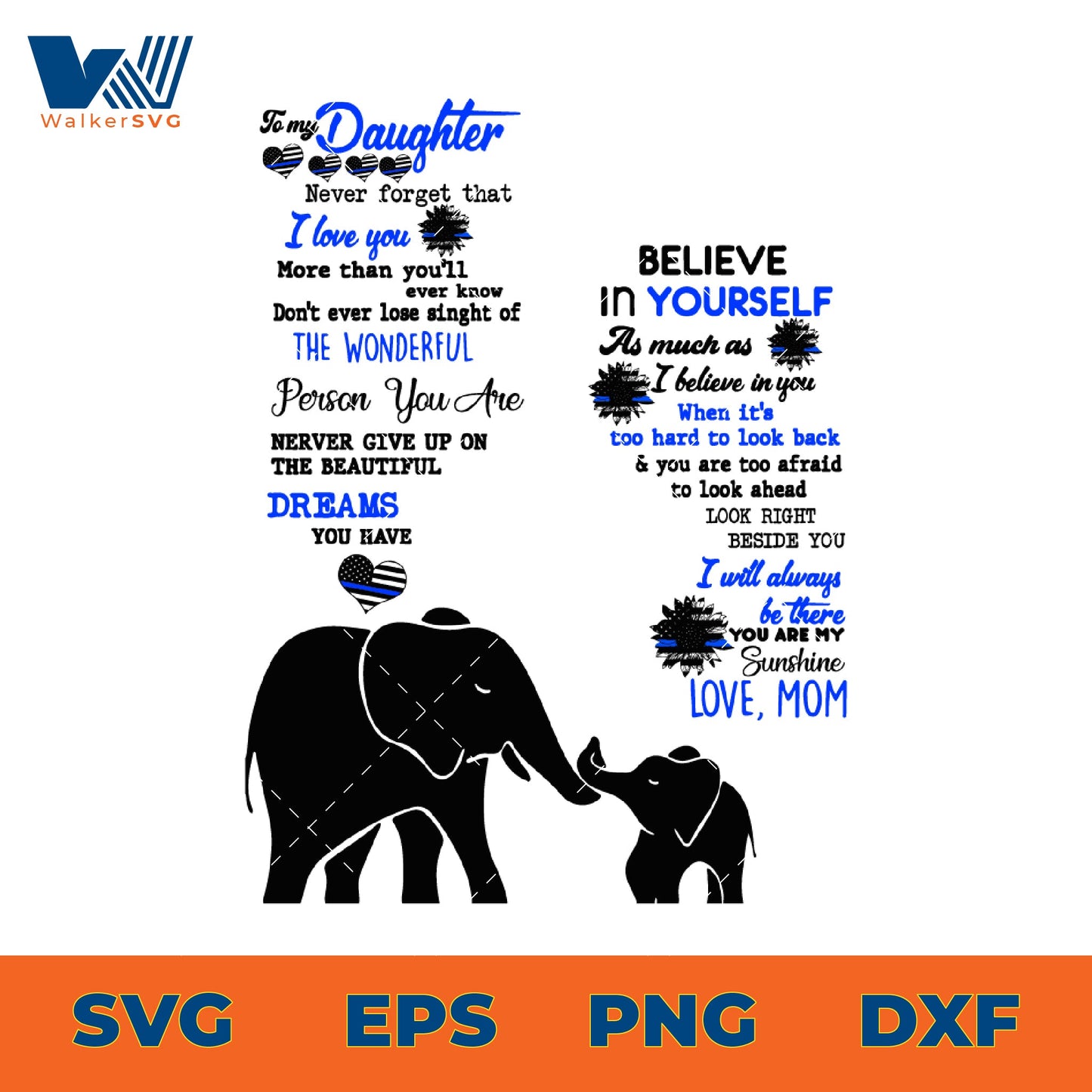 To My Police Daughter, Never Forget That I Love You SVG