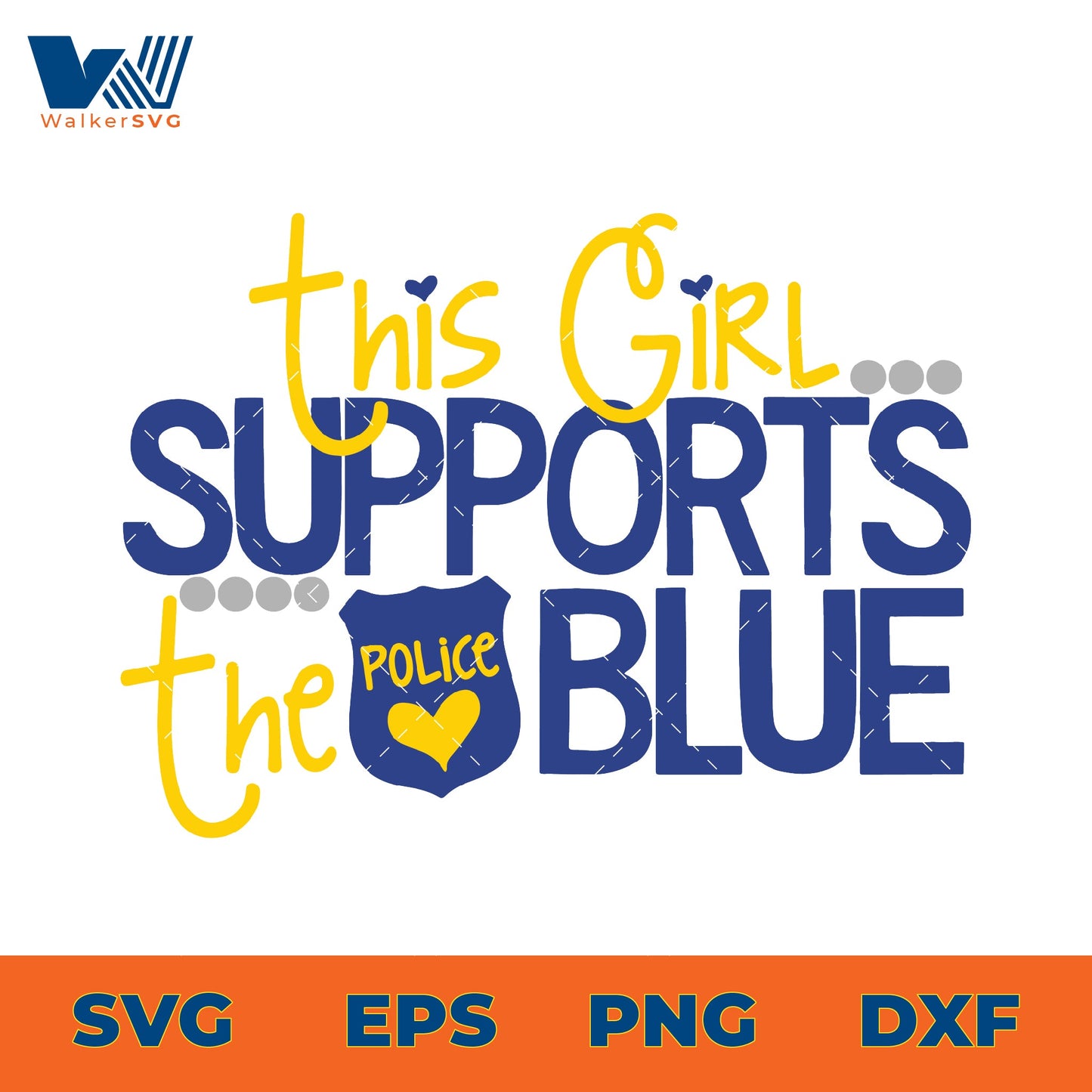 This Girl Supports The Blue SVG