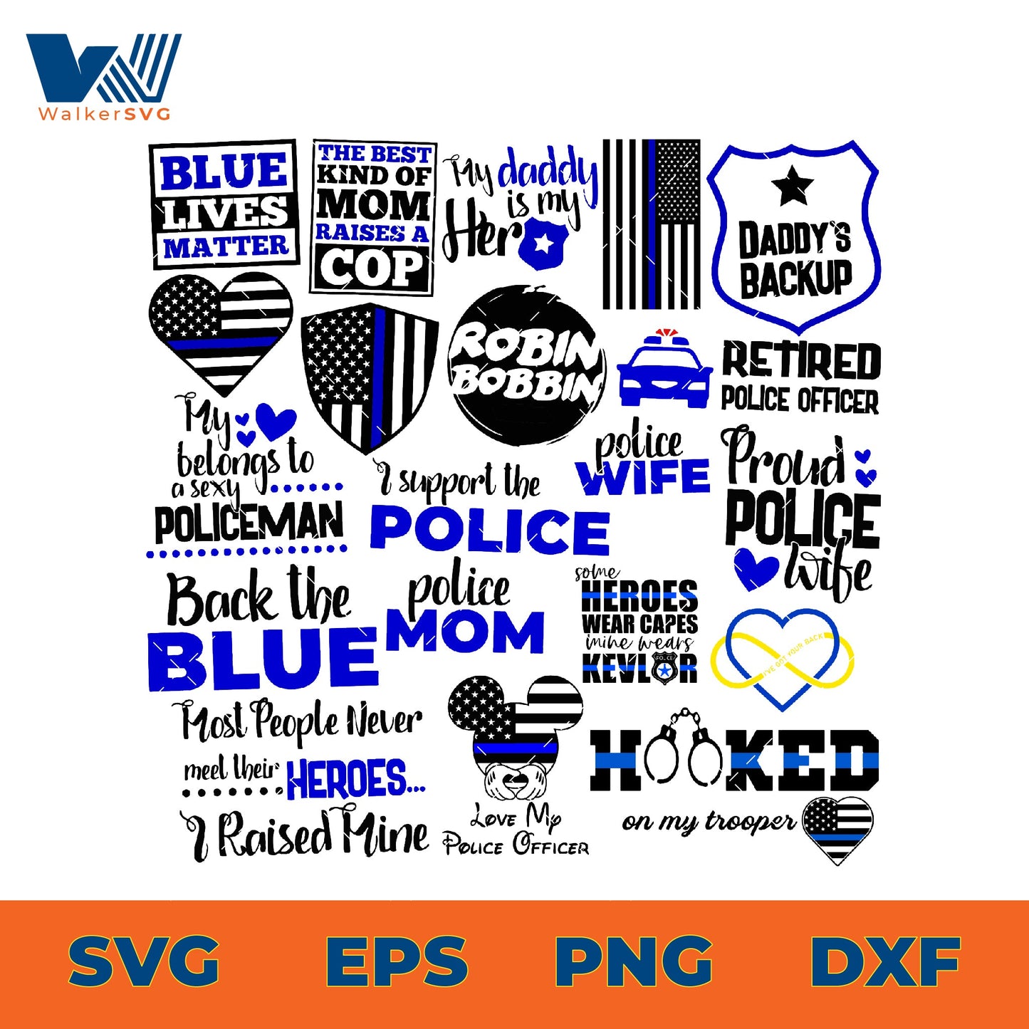 Back The Blue, Police SVG Bundle