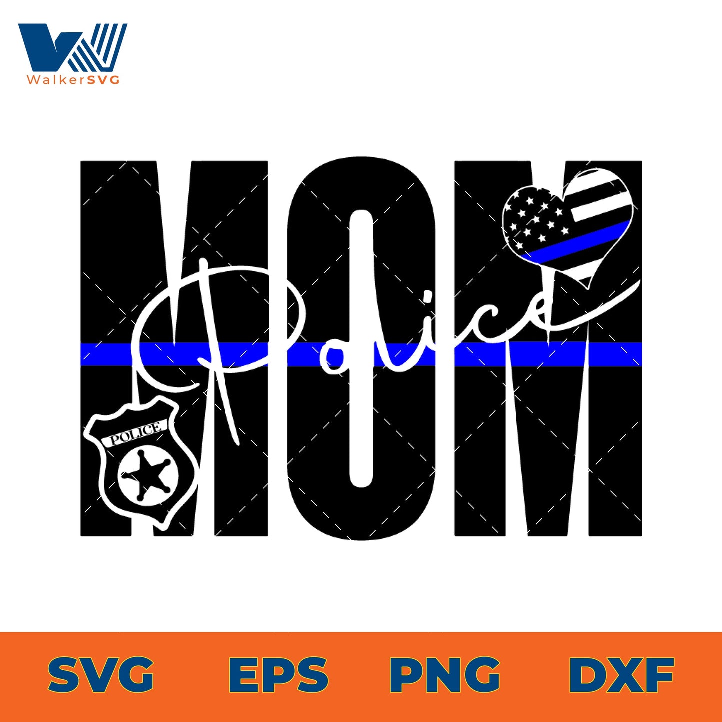 Police Mom SVG