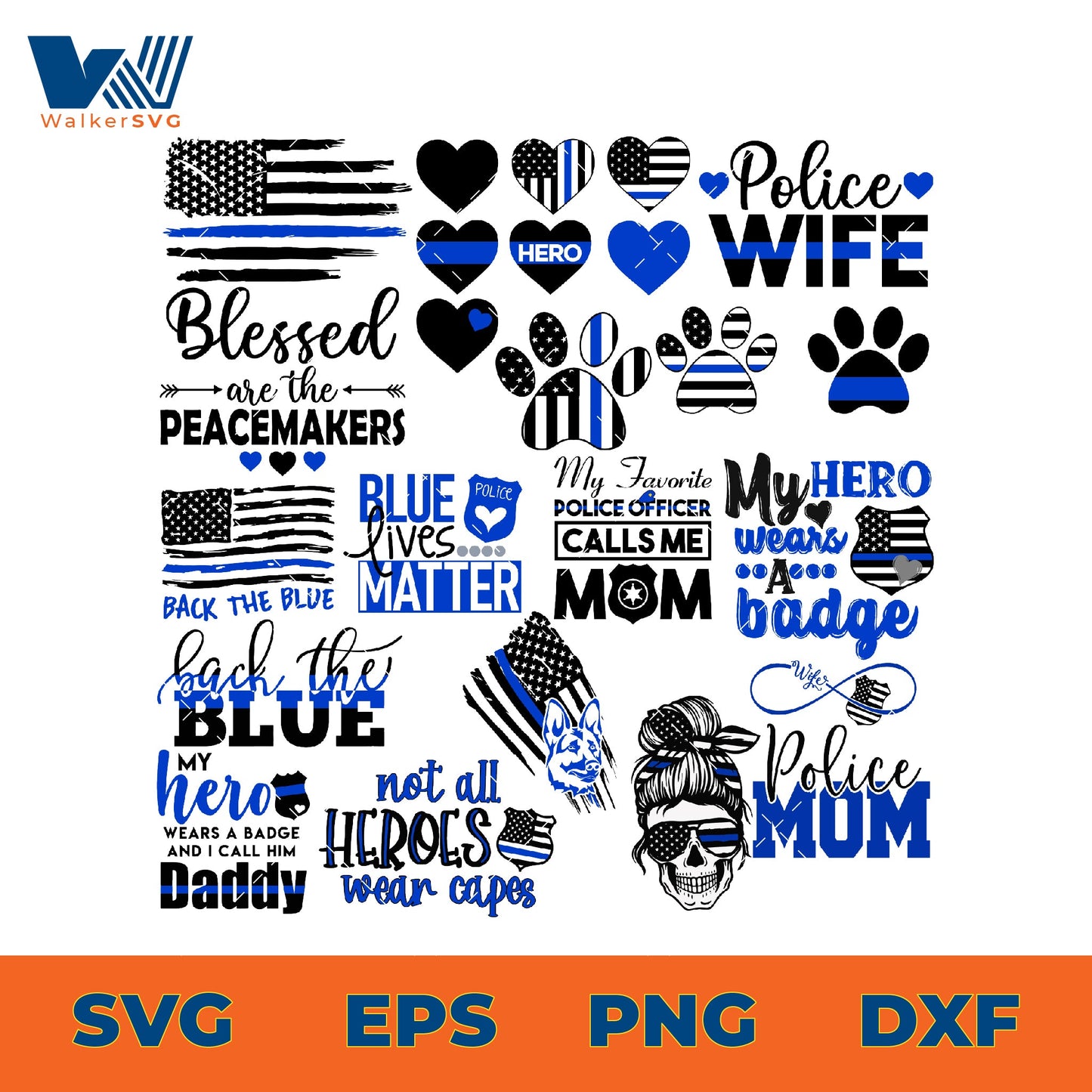 Back The Blue, Police SVG Bundle