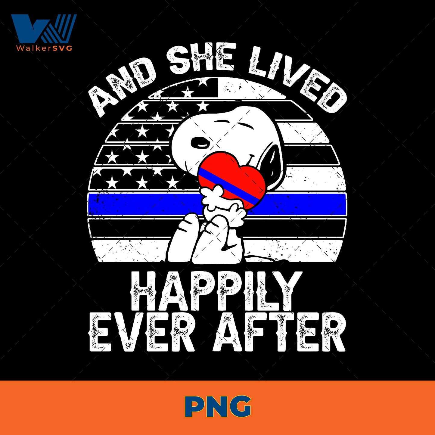 Snoopy And She Lived Happily Ever After PNG