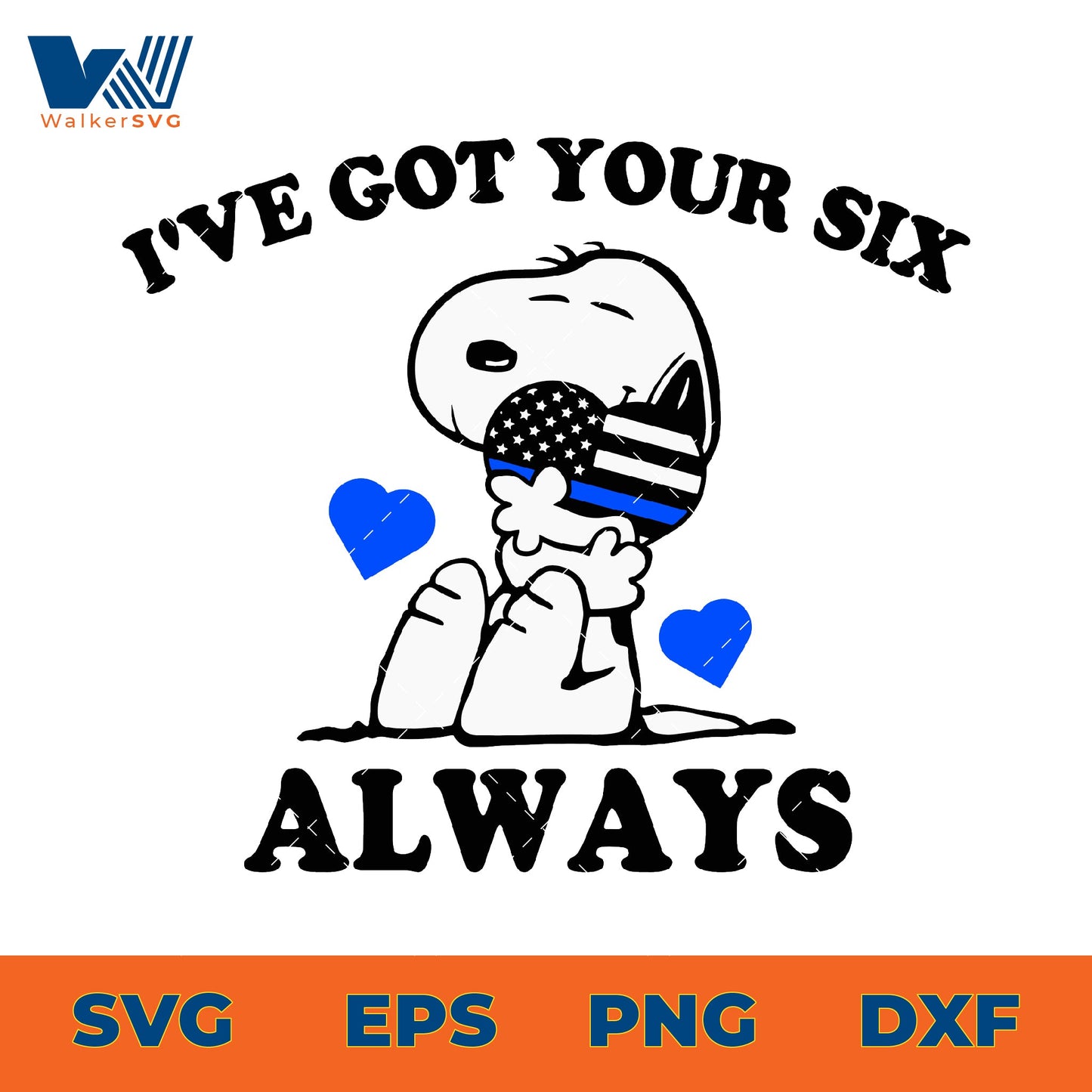 Snoopy I've Got Your Six Always SVG