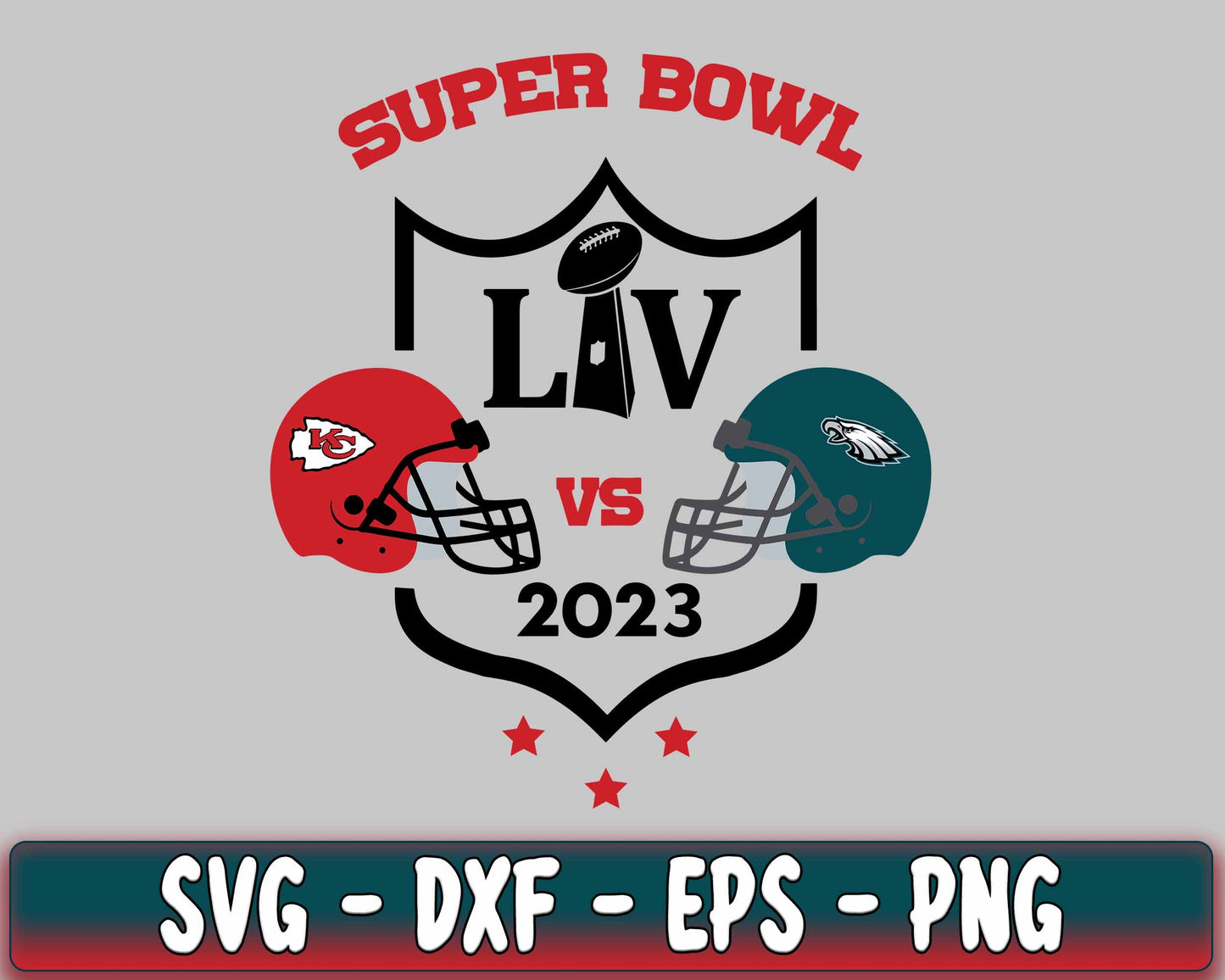 Kansas City Chiefs vs Philadelphia Eagles SVG, Super bowl SVG svg dxf eps png , digital download, cricut, file cut