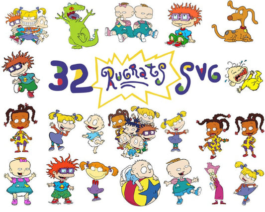 Rugrats SVG Bundle - 96+ files Rugrats SVG, EPS, PNG, DXF for Cricut, Silhouette