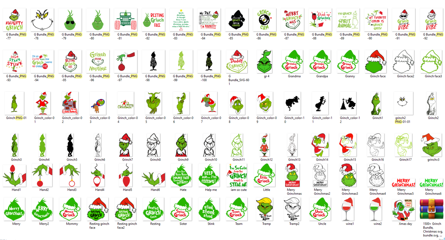 1500+ file Grinch Bundle SVG, Grinch SVG,Cutting Image,  cricut , file cut , digital download