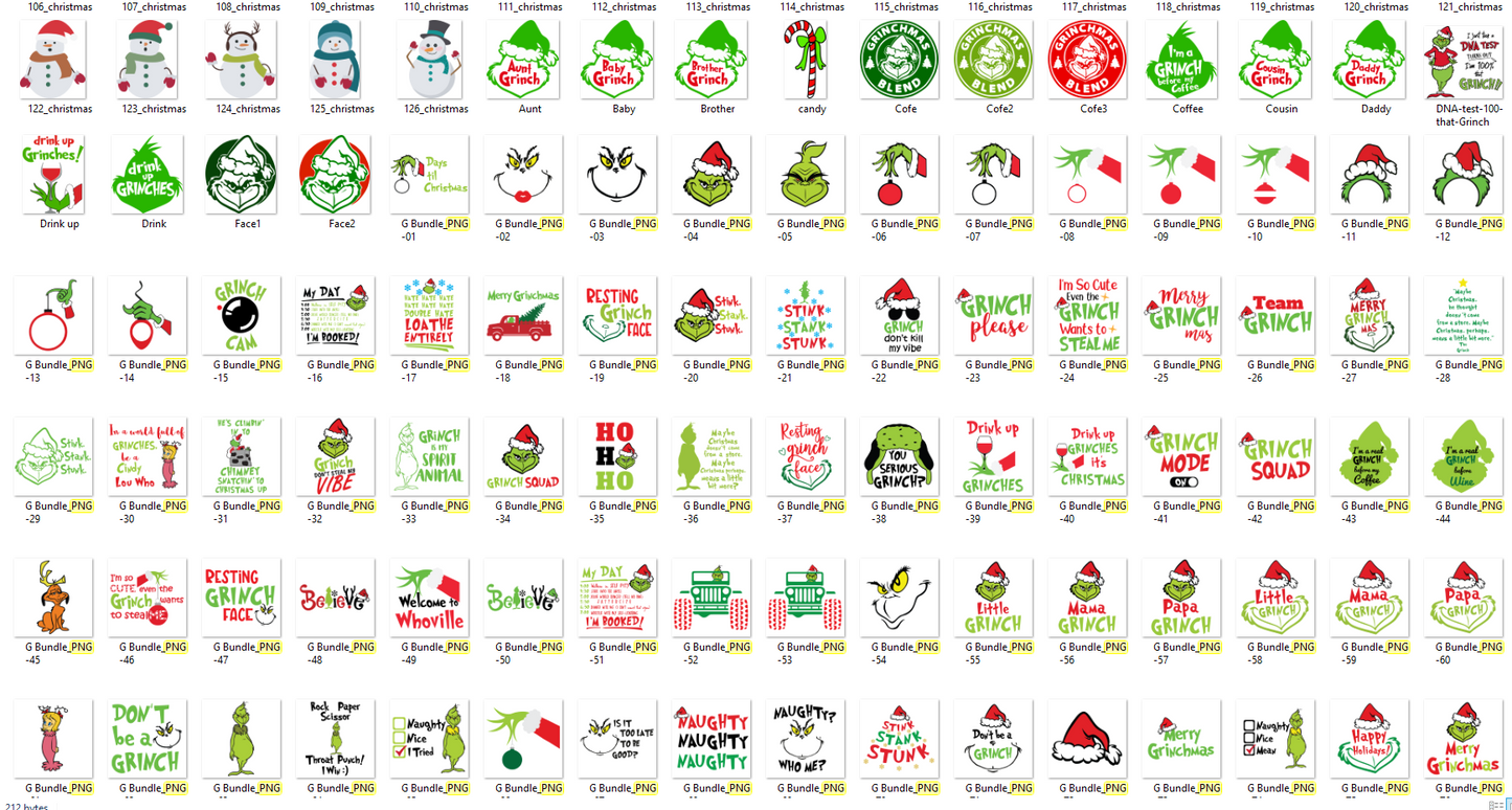 1500+ file Grinch Bundle SVG, Grinch SVG,Cutting Image,  cricut , file cut , digital download