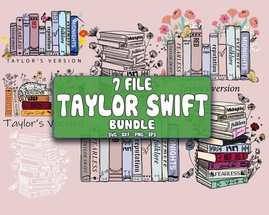 Taylor swift svg,Albums As Books svg,Taylor Albums Books  bundle SVG DXF EPS PNG, Different File Types , Cutting Image, File Cut , Digital Download, Instant Download