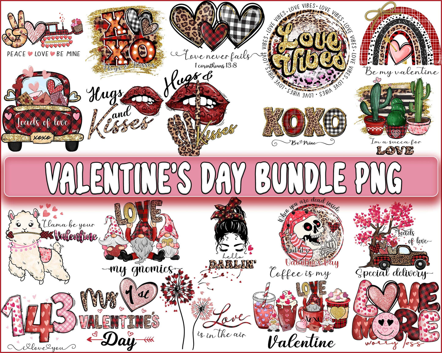 Valentine's day bundle PNG , Valentines Day Sublimation bundle, Valentine Day love sublimation, Digital Download, Instant Download