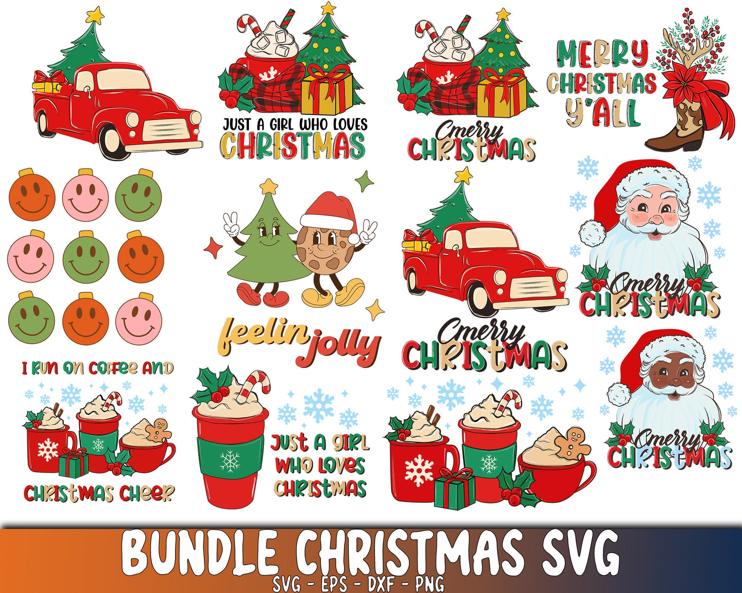 bundle christmas SVG - Mega Christmast SVG , EPS, PNG, DXF for Cricut, Silhouette