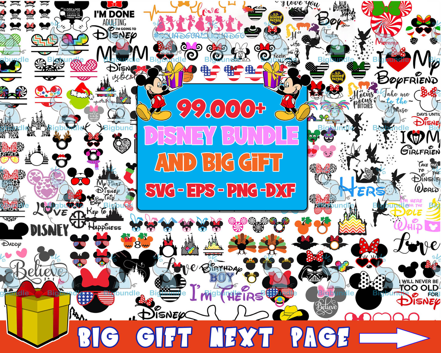 99.999+ file Disney bundle svg, Disney svg,dxf,png,eps, cricut , file cut , Silhouette, Digital Dowload
