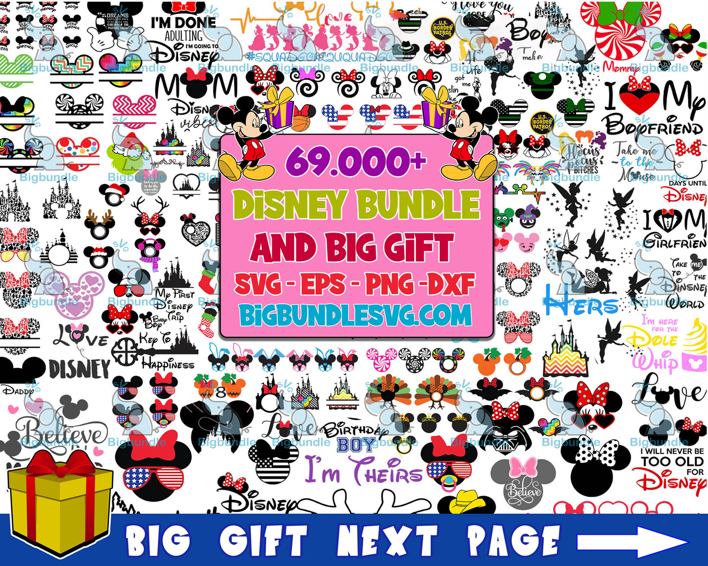 69.999+ file Disney bundle svg, Disney svg,dxf,png,eps, cricut , file cut , Silhouette, Digital Dowload