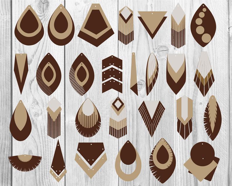 Earrings SVG Bundle - 1000+ files Earrings SVG, EPS, PNG, DXF for Cricut, Silhouette